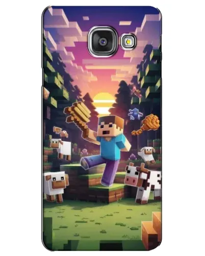 Чехол для Samsung Galaxy A3 2016 (A3100, A310F) с картинкой «Стив на ферме»