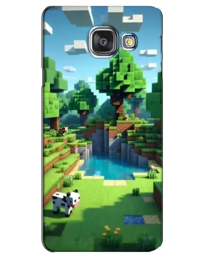 Чехол для Samsung Galaxy A3 2016 (A3100, A310F) с картинкой «Minecraft летний день»