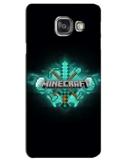 Чехол для Samsung Galaxy A3 2016 (A3100, A310F) с картинкой «Minecraft Diamond лого»