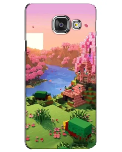 Чехол для Samsung Galaxy A3 2016 (A3100, A310F) с картинкой «Розовое дерево Minecraft»