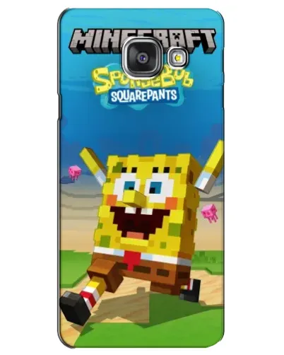Чехол для Samsung Galaxy A3 2016 (A3100, A310F) с картинкой «Губка Боб Minecraft» Чехол для Samsung Galaxy A3 2016 (A3100, A310F) с картинкой «Губка Боб Minecraft»