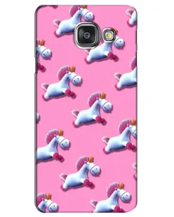 Чехол для Samsung Galaxy A3 2016 (A3100, A310F) с картинкой «Единороги на розовом»