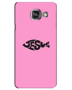 Чехол для Samsung Galaxy A3 2016 (A3100, A310F) с картинкой «Розовый символ  Jesus»