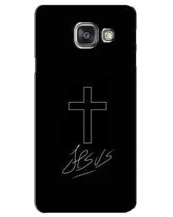 Чехол для Samsung Galaxy A3 2016 (A3100, A310F) с картинкой «Графический крест Jesus»