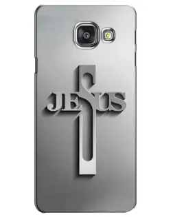 Чехол для Samsung Galaxy A3 2016 (A3100, A310F) с картинкой «Металлический крест Jesus»