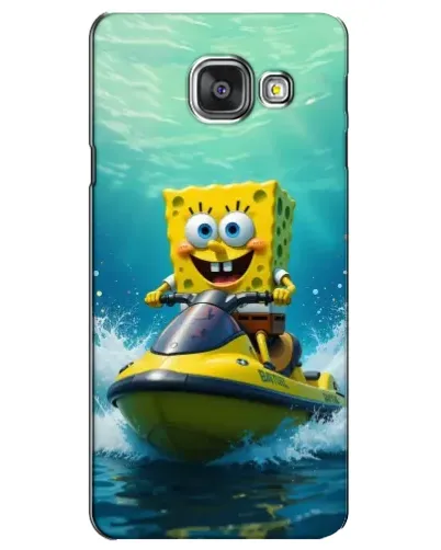Чехол для Samsung Galaxy A3 2016 (A3100, A310F) с картинкой «Спанч Боб на гидроцикле»