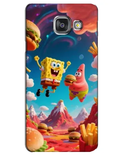 Чехол для Samsung Galaxy A3 2016 (A3100, A310F) с картинкой «Космический фастфуд»