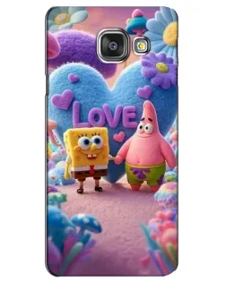 Чехол для Samsung Galaxy A3 2016 (A3100, A310F) с картинкой «Губка Боб Патрик»