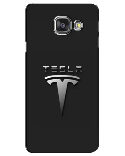Чехол для Samsung Galaxy A3 2016 (A3100, A310F) с картинкой «Стальной логотип Tesla» Чехол для Samsung Galaxy A3 2016 (A3100, A310F) с картинкой «Стальной логотип Tesla»