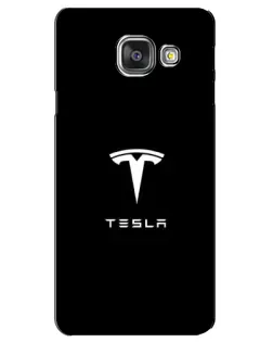 Чохол для Samsung Galaxy A3 2016 (A3100, A310F) з картинкою «Tesla White Logo»
