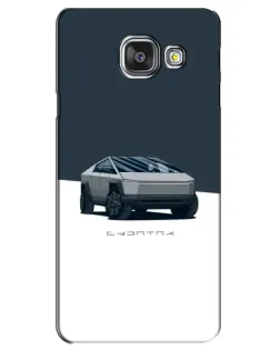Чохол для Samsung Galaxy A3 2016 (A3100, A310F) з картинкою «Сріблястий Cybertruck Tesla»