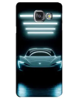 Чохол для Samsung Galaxy A3 2016 (A3100, A310F) з картинкою «Tesla в неоні»