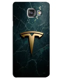 Чохол для Samsung Galaxy A3 2016 (A3100, A310F) з картинкою «Мармурова Tesla Gold»