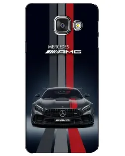 Чехол для Samsung Galaxy A3 2016 (A3100, A310F) с картинкой «Mercedes — белый карбон»