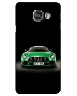 Чехол для Samsung Galaxy A3 2016 (A3100, A310F) с картинкой «Mercedes — неоновый лого»