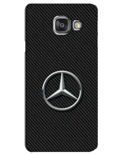 Чехол для Samsung Galaxy A3 2016 (A3100, A310F) с картинкой «Карбоновый Mercedes стиль»