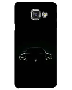 Чехол для Samsung Galaxy A3 2016 (A3100, A310F) с картинкой «Mercedes — силуэт авто»