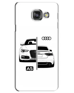 Чехол для Samsung Galaxy A3 2016 (A3100, A310F) с картинкой «Audi — контрастный дизайн»
