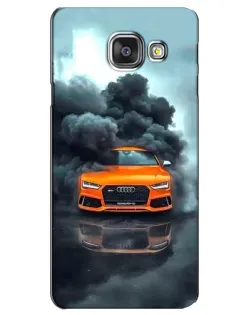 Чехол для Samsung Galaxy A3 2016 (A3100, A310F) с картинкой «Audi в облаках дыма»