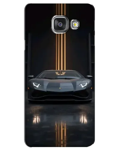 Чехол для Samsung Galaxy A3 2016 (A3100, A310F) с картинкой «Lamborghini золотые линии»
