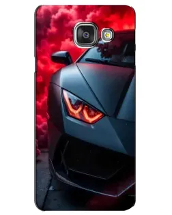 Чехол для Samsung Galaxy A3 2016 (A3100, A310F) с картинкой «Lamborghini красное сияние»