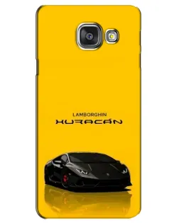 Чехол для Samsung Galaxy A3 2016 (A3100, A310F) с картинкой «Lamborghini Huracan черный»