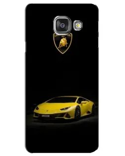 Чехол для Samsung Galaxy A3 2016 (A3100, A310F) с картинкой «Lamborghini желтый акцент»