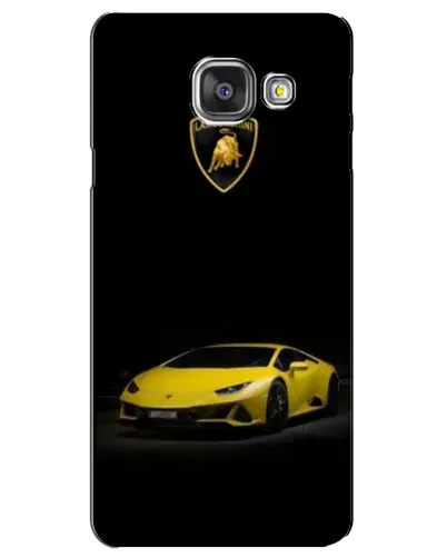 Чехол для Samsung Galaxy A3 2016 (A3100, A310F) с картинкой «Lamborghini желтый акцент»