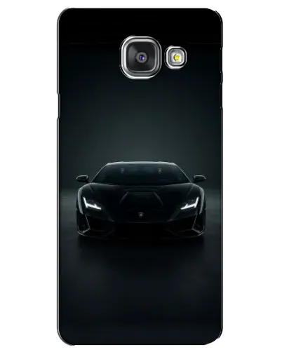 Чехол для Samsung Galaxy A3 2016 (A3100, A310F) с картинкой «Черный Lamborghini Aventador»