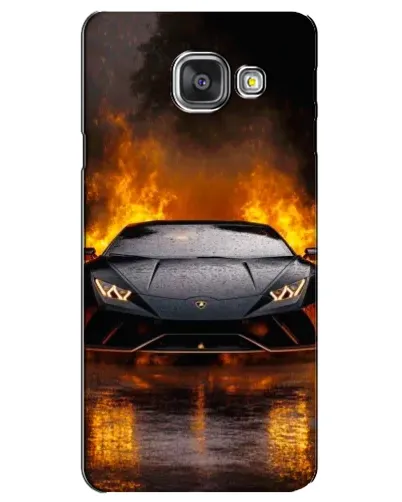 Чехол для Samsung Galaxy A3 2016 (A3100, A310F) с картинкой «Lamborghini в огне»