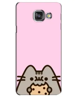 Чехол для Samsung Galaxy A3 2016 (A3100, A310F) с картинкой «Pusheen и печенье»