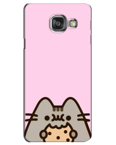 Чехол для Samsung Galaxy A3 2016 (A3100, A310F) с картинкой «Pusheen и печенье»