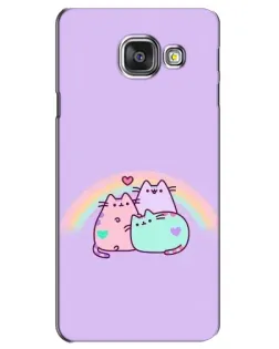 Чехол для Samsung Galaxy A3 2016 (A3100, A310F) с картинкой «Радужные Пушины»