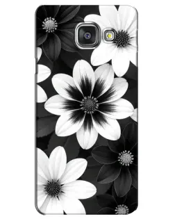 Чехол для Samsung Galaxy A3 2016 (A3100, A310F) с картинкой «Монохромные астры»