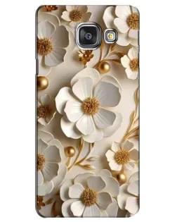 Чехол для Samsung Galaxy A3 2016 (A3100, A310F) с картинкой «Белие бумажние  цвети»