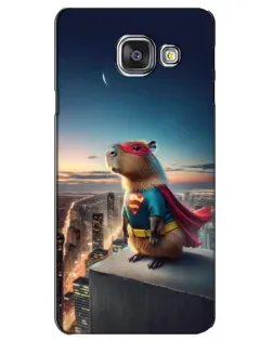 Чехол для Samsung Galaxy A3 2016 (A3100, A310F) с картинкой «Капи-мен супергерой»