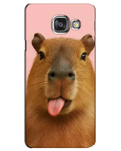 Чехол для Samsung Galaxy A3 2016 (A3100, A310F) с картинкой «Капибара с языком» Чехол для Samsung Galaxy A3 2016 (A3100, A310F) с картинкой «Капибара с языком»