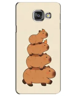 Чехол для Samsung Galaxy A3 2016 (A3100, A310F) с картинкой «Башня из капибар»