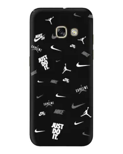 Чехол для Samsung Galaxy A3 2017 (A320, A320F) с картинкой «Nike Black Pattern»
