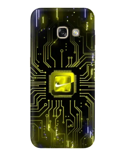 Чехол для Samsung Galaxy A3 2017 (A320, A320F) с картинкой «Nike — золотая искра»