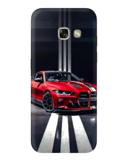 Чехол для Samsung Galaxy A3 2017 (A320, A320F) с картинкой «Красная BMW на дороге»