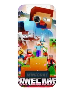 Чехол для Samsung Galaxy A3 2017 (A320, A320F) с картинкой «Minecraft герои игры»