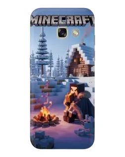 Чехол для Samsung Galaxy A3 2017 (A320, A320F) с картинкой «Зимний Minecraft»