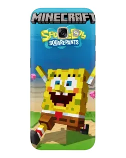 Чехол для Samsung Galaxy A3 2017 (A320, A320F) с картинкой «Губка Боб Minecraft»