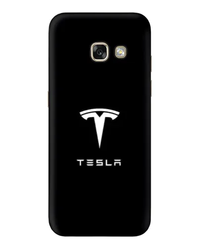 Чехол для Samsung Galaxy A3 2017 (A320, A320F) с картинкой «Tesla White Logo»