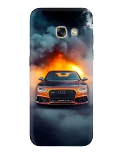 Чехол для Samsung Galaxy A3 2017 (A320, A320F) с картинкой «Audi в огненном дыму»