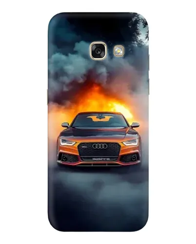Чехол для Samsung Galaxy A3 2017 (A320, A320F) с картинкой «Audi в огненном дыму»