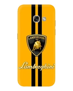 Чехол для Samsung Galaxy A3 2017 (A320, A320F) с картинкой «Lamborghini Stripe желтый»
