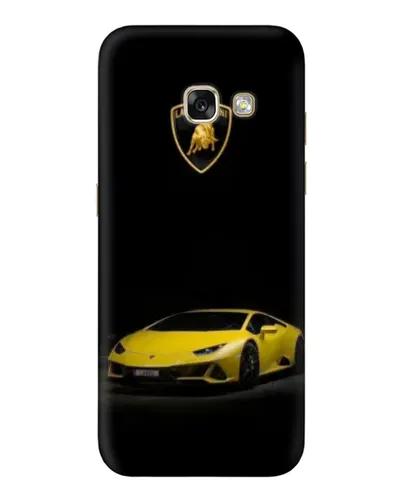 Чехол для Samsung Galaxy A3 2017 (A320, A320F) с картинкой «Lamborghini желтый акцент»