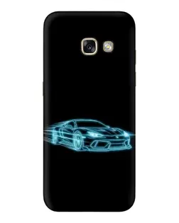 Чехол для Samsung Galaxy A3 2017 (A320, A320F) с картинкой «Неоновый контур Lamborghini»